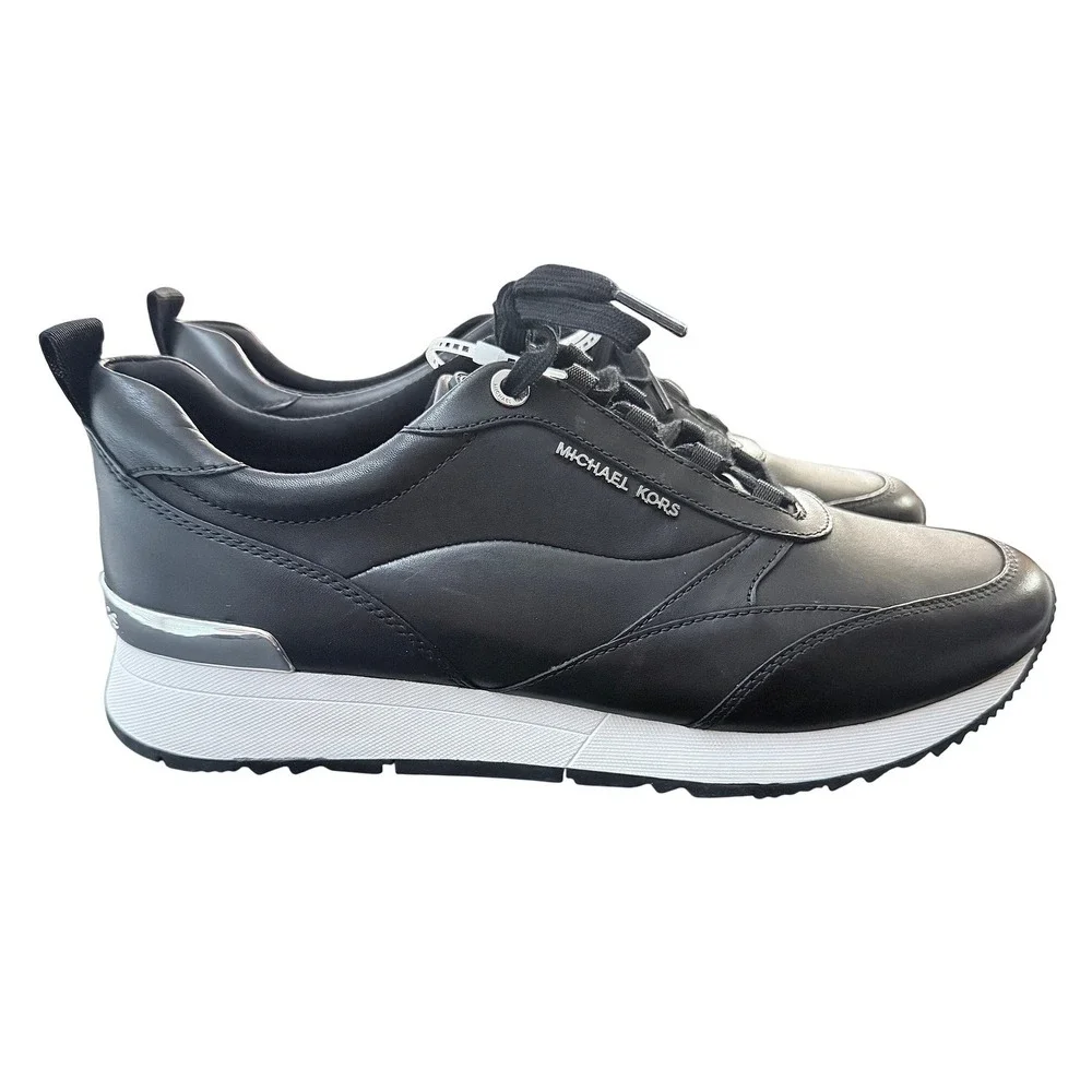 Michael Kors Allie Stride Leather and Nylon Trainer Leather Upper Size 11 NEW